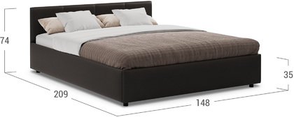Кровать двуспальная Прима 140х200 Модель 1200